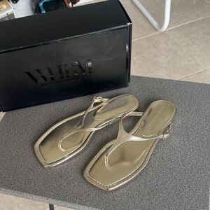 White House Black Market Metallic Sandals